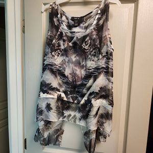 Style & Co Sheer Sleeveless Blouse